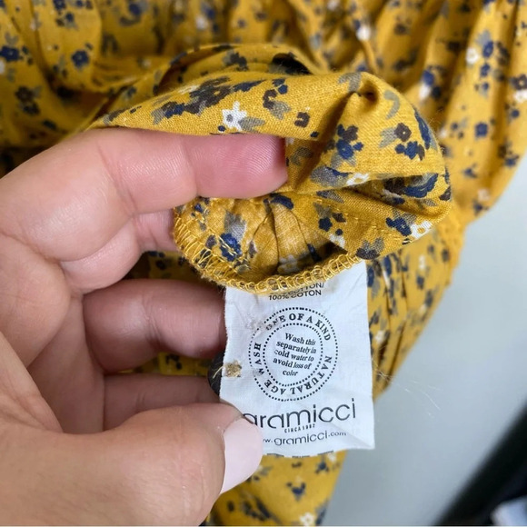 ✨NWT Gramicci Yellow Highland Floral Olivia Roisin Shift Dress Size Medium - Picture 11 of 12